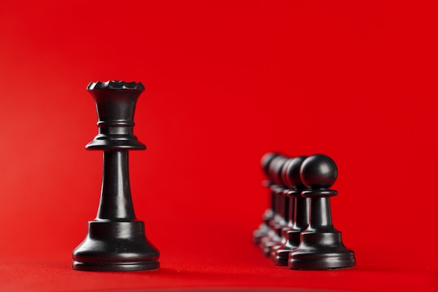 Chess business success, leadership concept.