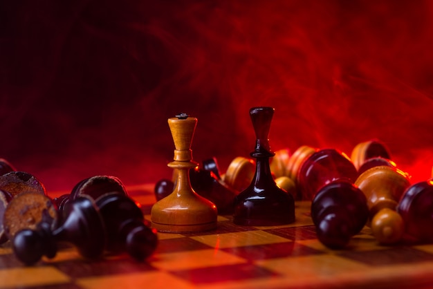 The Chess Pieces Arranged on a Chessboard Stock Photo - Image of fight,  difficulty: 260303242