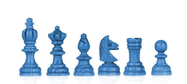 Chess figures isolated on a white background