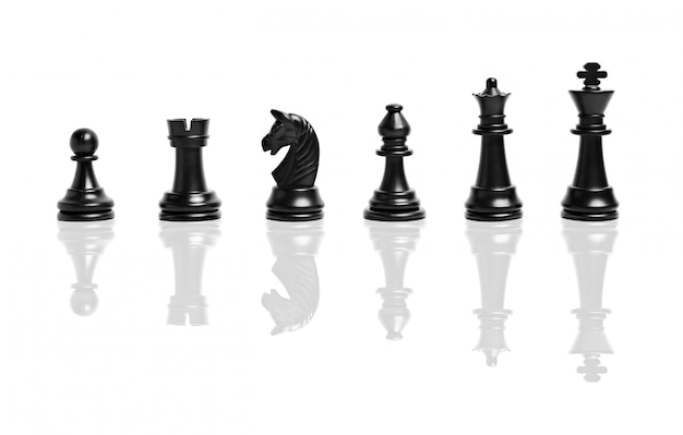 Photo chess figures isolated