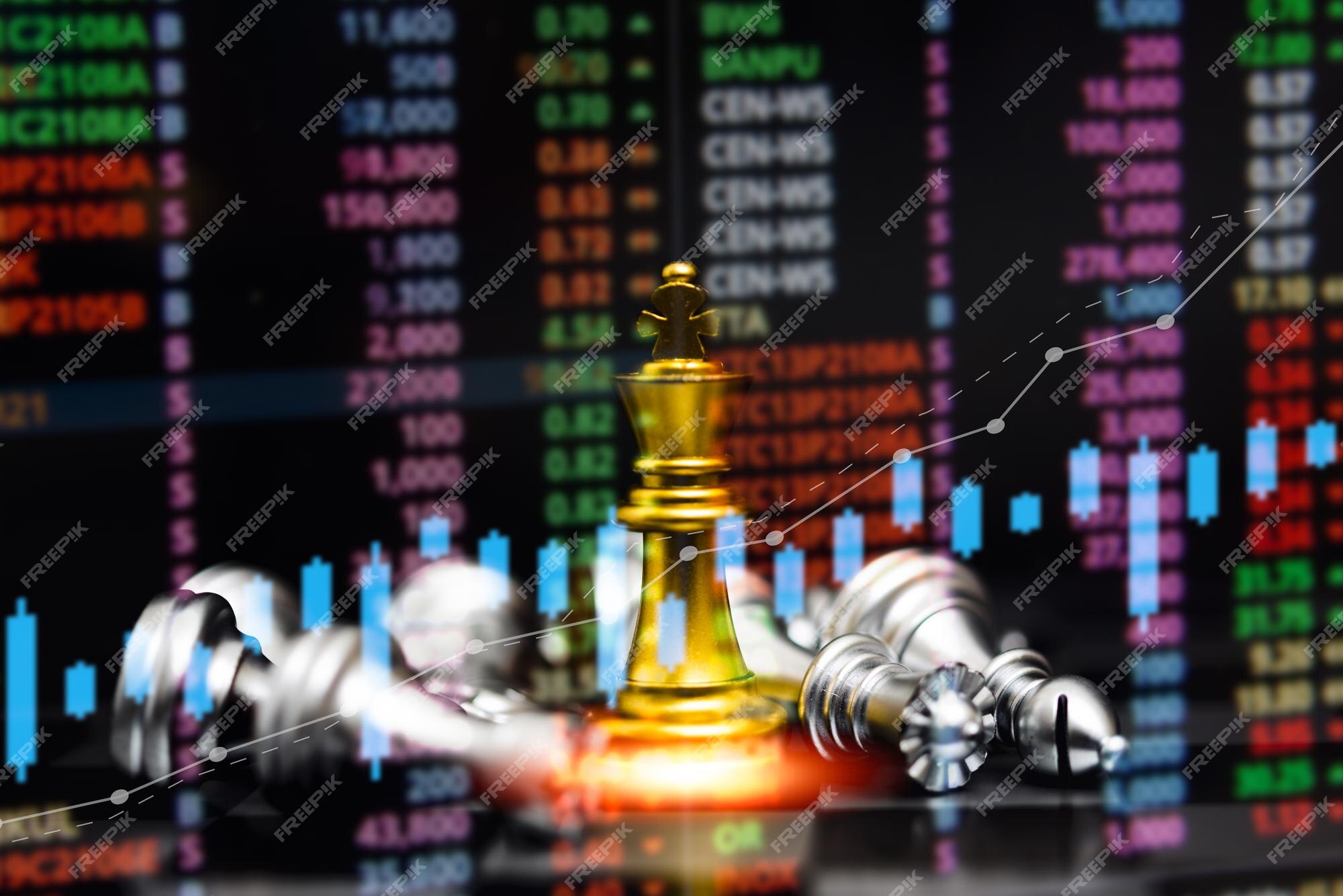 Chess Game On Chess Board On Stock Market Or Forex Trading Graph Chart For  Financial Investment Concept. Economy Trends For Digital Business Marketing  Strategy Analysis. Abstract Finance Background. Stock Photo, Picture and