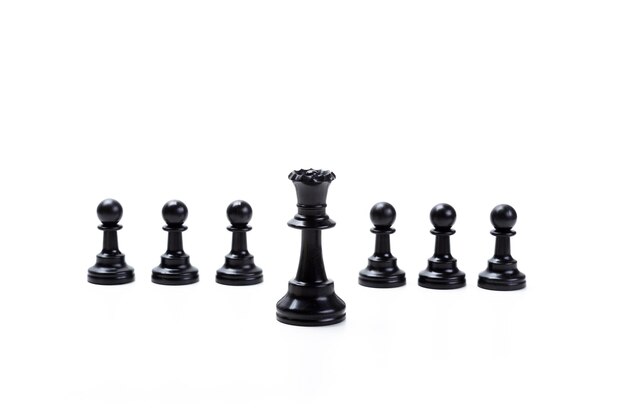 Chess game or chess pieces with white background