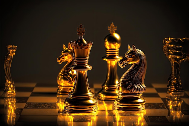 Premium Photo  Chess games and strategy concept luxury hobby made by  aiartificial intelligence