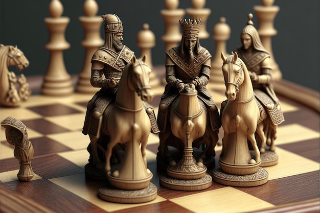 Chess games and strategy concept luxury hobby Made by AIArtificial intelligence