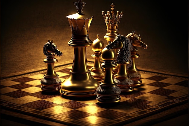 Premium Photo  Chess games and strategy concept luxury hobby made by  aiartificial intelligence