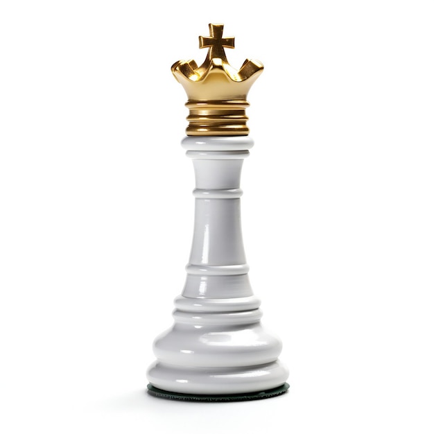 Chess king isolated on a white background