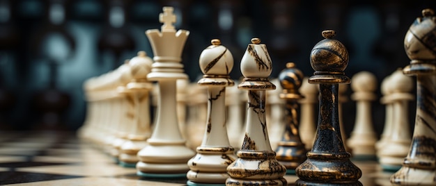 Chess King and Pawns in Strategic Formation