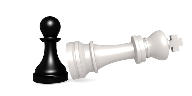 Chess king pieces checkmate