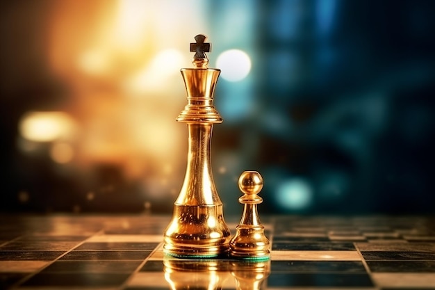 Шахматный лидер Золотая королева Генеративный ИИ