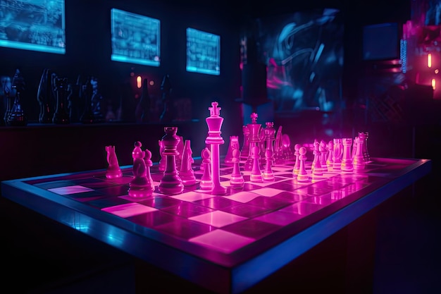 Futuristic Cyber Chess Holographic Pieces AI Stock Illustration -  Illustration of capabilities, board: 281330419