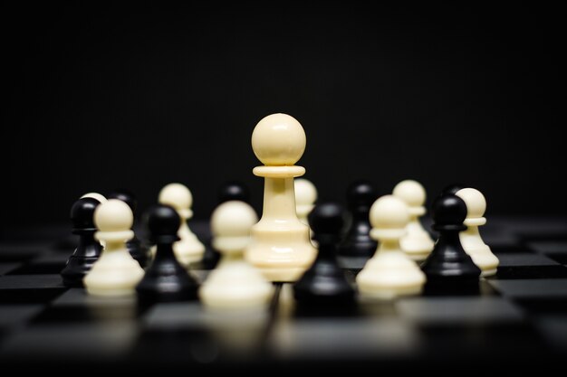 Chess (Pawn) for leader background or texture - Business & Strategy Concept.