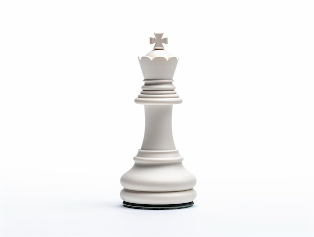 A chess piece is isolated on a white background