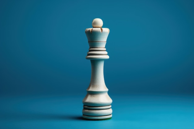 Chess piece isolated on a blue background generative ai