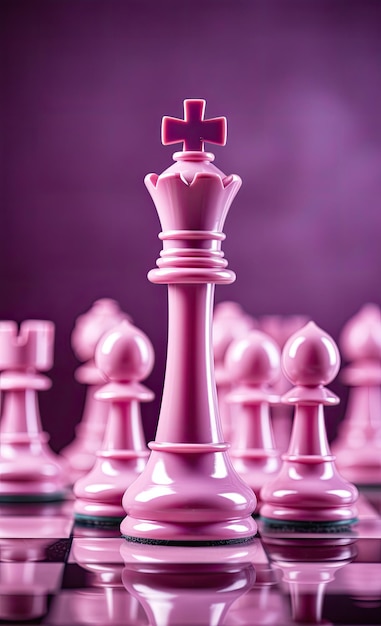 Chess piece on a purple background