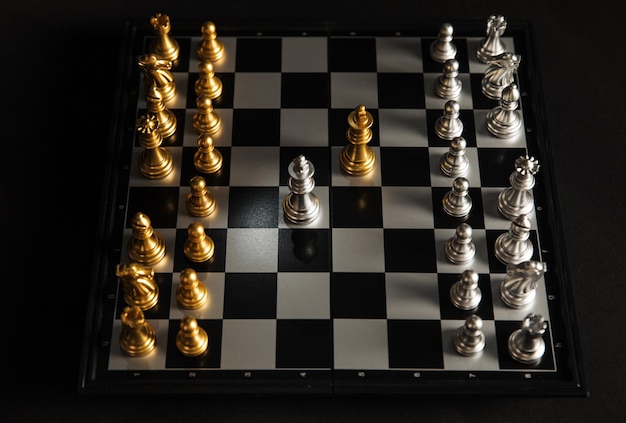 Chess pieces on the board