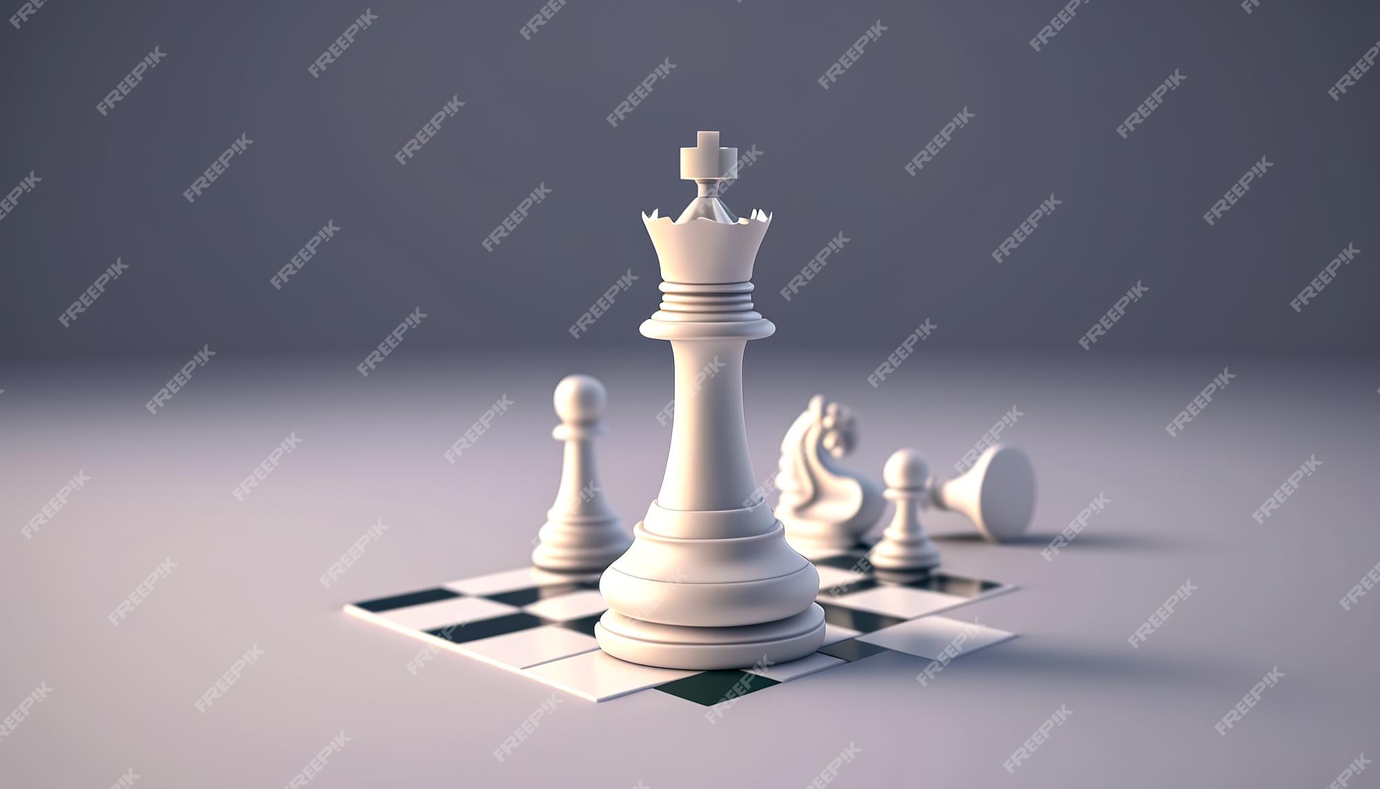 Premium AI Image  Closeup shot of the king chess piece leading