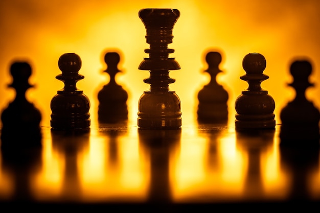 Chess, chess pieces, compass Stock Photo - Alamy