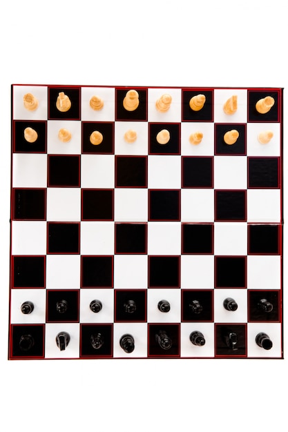 写真 チェスボードに立っているチェスの作品