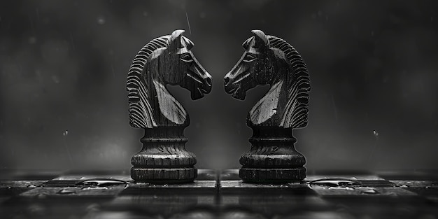 Chess Pieces on Top of Chess Board Generative AI