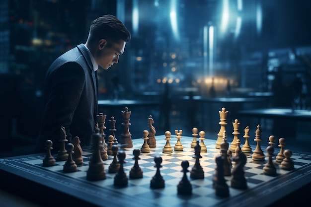 A chess player predicting the opponents moves Generative ai