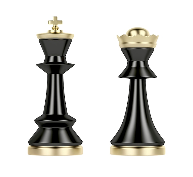 Premium Photo  Chess queen and king