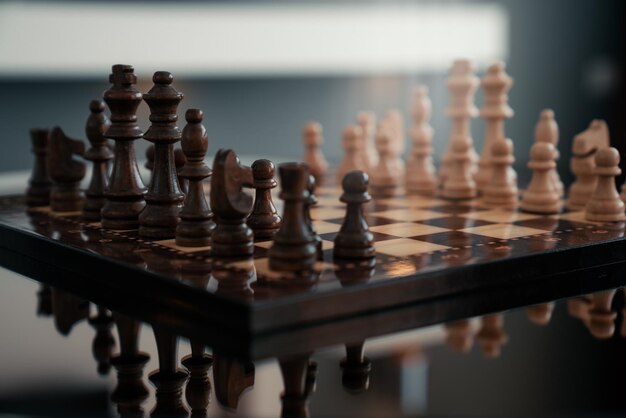 Browse Free HD Images of Chess Pieces In Focus On A Wooden Chess Board