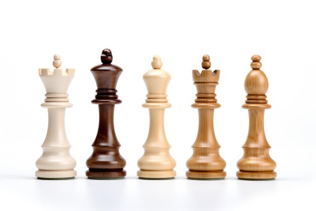 Шахматный набор изолирован на белом фоне