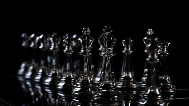 A chess set with the word chess on the top