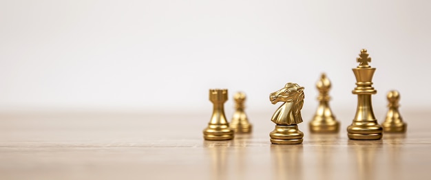 Photo chess team standing on the board.