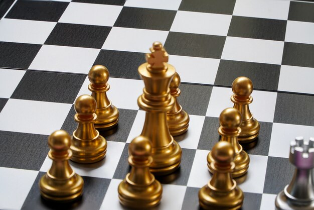 Chess tournament tables with chess timers on paper chess.