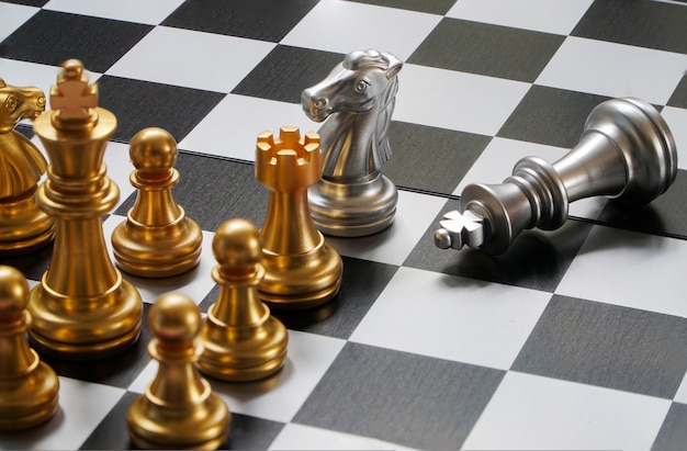 Chess tournament tables with chess timers on paper chess.