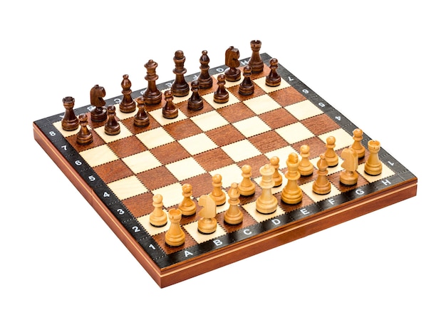 chess on a white background isolated