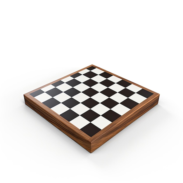 Photo chessboard realistic 4k white background