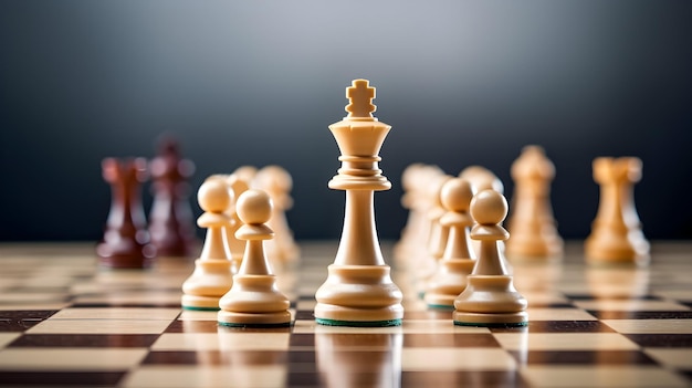 A chessboard symbolic of business strategy