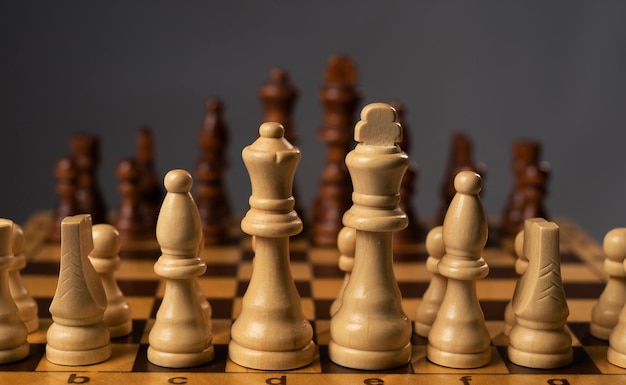 Chess Game Open Chessboard Chess Pieces Stock Photo 2364336235