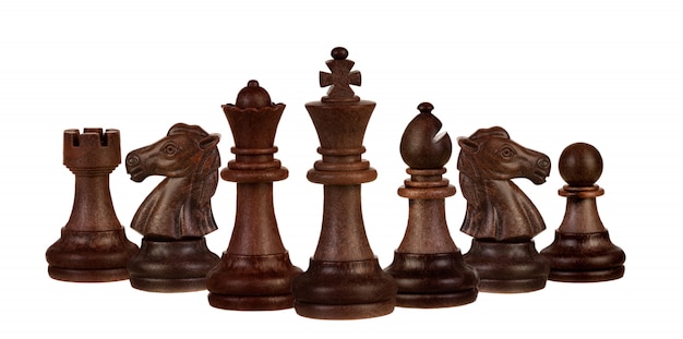 Chessmen Isolated on White