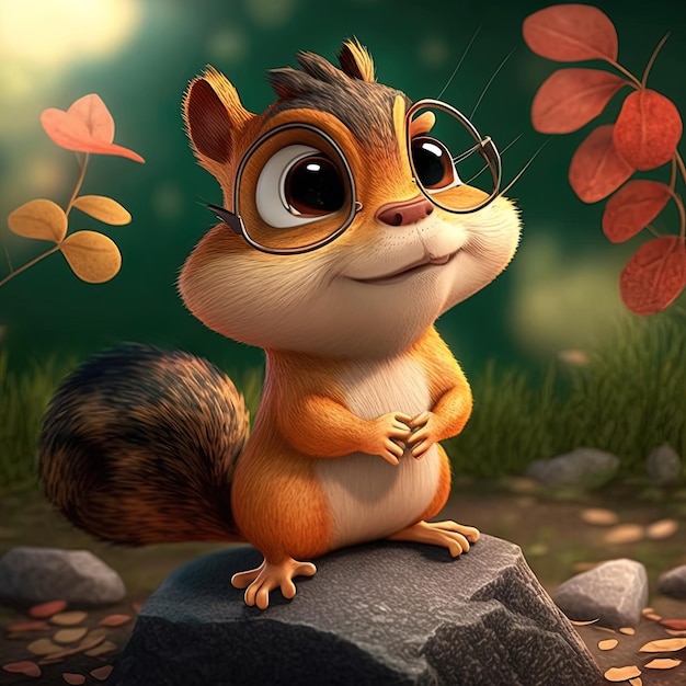 Photo chester chipmunk in the art style of disney039s encanto