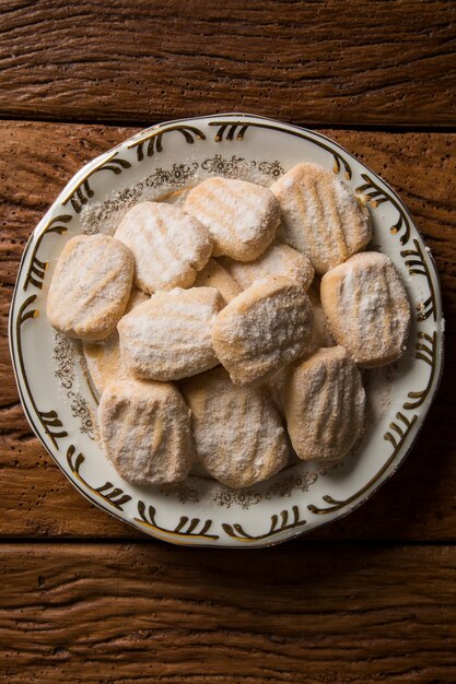 Chestnut biscuit on the table