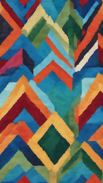 Chevron geometric swimwear pattern kilim rug random texture paintbrush aztec background
