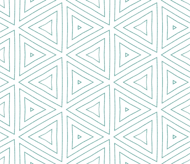 Chevron stripes design. Turquoise symmetrical kaleidoscope background. Textile ready extra print, swimwear fabric, wallpaper, wrapping. Geometric chevron stripes pattern.