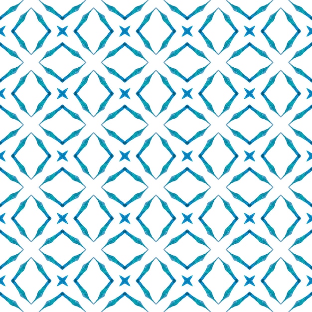 Chevron watercolor pattern Blue delicate boho