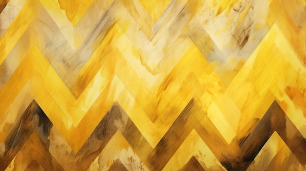 Chevron yellow zig zag painted seamless pattern