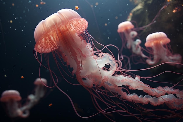 Chewing jellyfish with dense tentacles