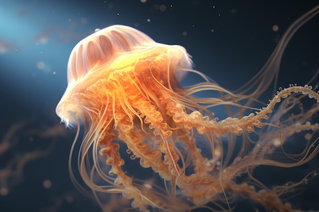 Chewing jellyfish with dense tentacles