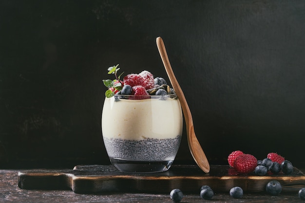 Chia pudding met rijstepap