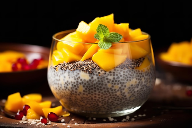 Chia Seed Pudding with Fresh Mango