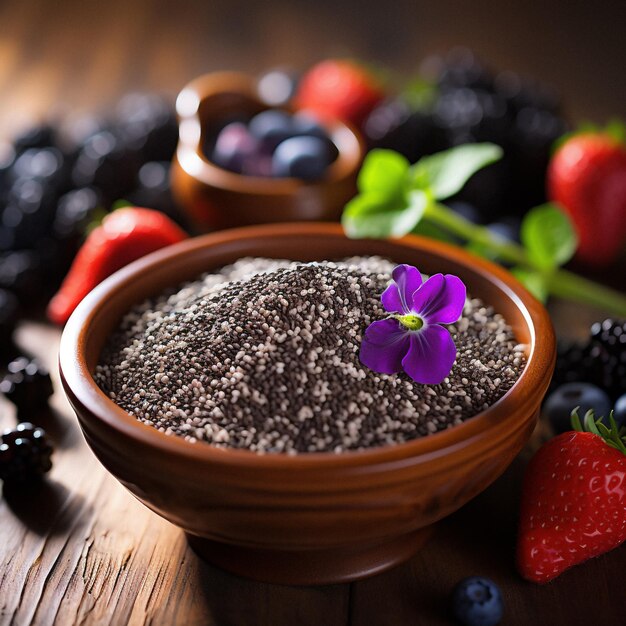 Photo chia seed on table