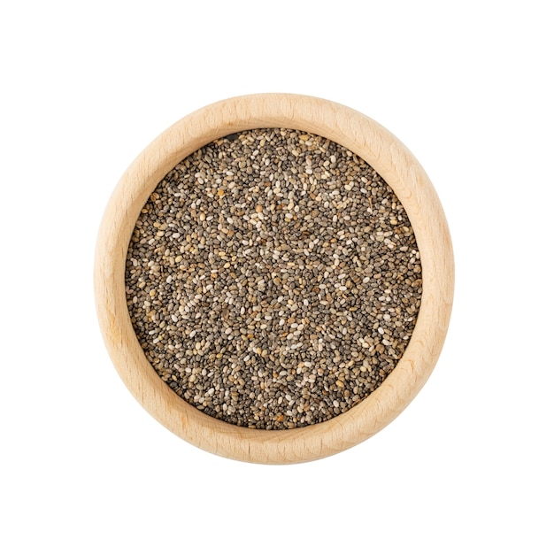 Chia Seeds Isolated on White Background