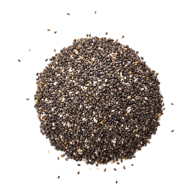 Chia seeds isolated on white