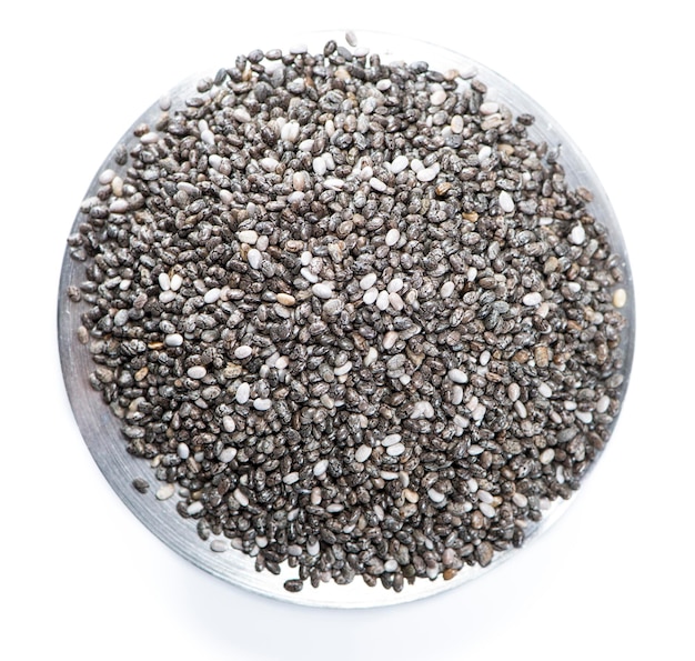 Chia Seeds isolated on white